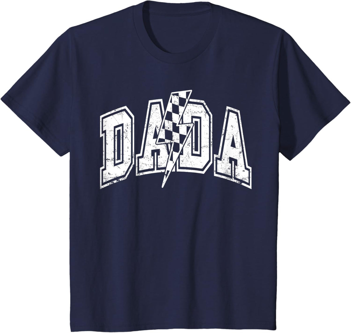 Dada Lightning Bolt Checkered Varsity Dad Men Father's Day