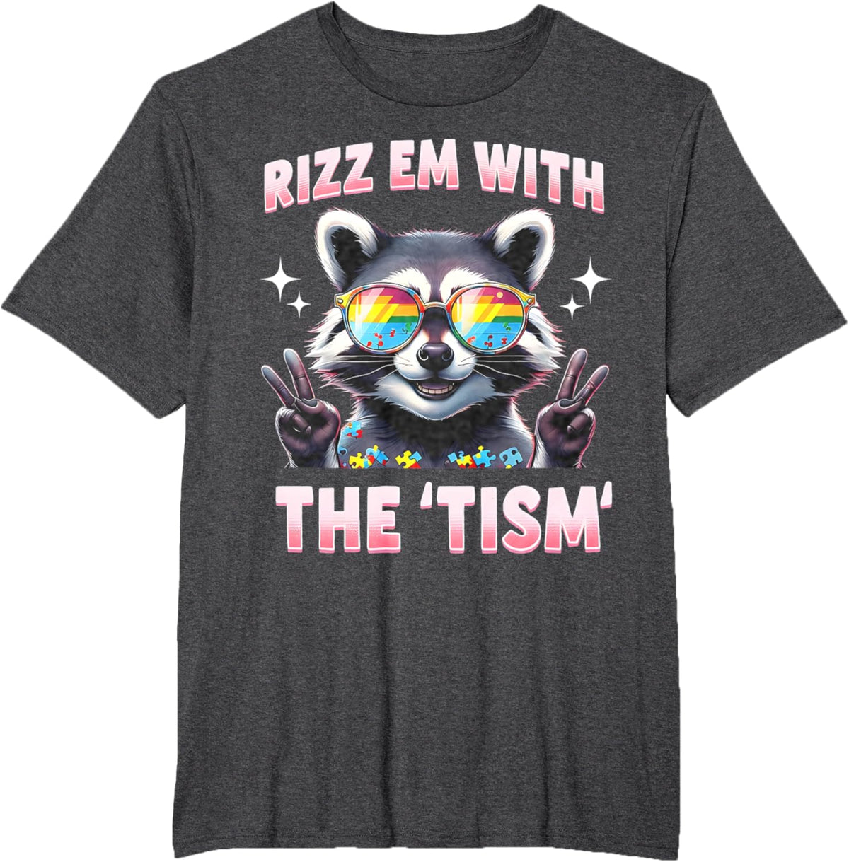 Autism Funny Rizz Em With The Tism Meme Autistic Racoon